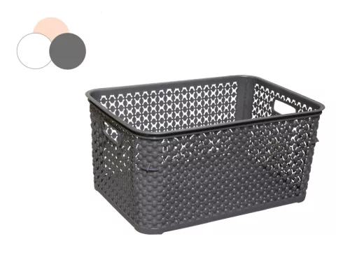 Coș pătrat Efect Rattan 10 Litri