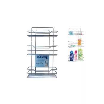 Raft de perete cromat 3 piese 40267