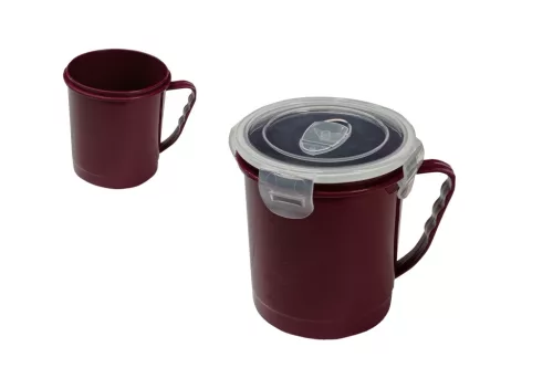 Bögre Mikrózható Műanyag Fedővel 700ml BG-489 (36/#)