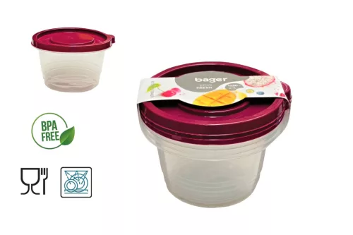 Ételes Tároló Doboz Szett Kerek 3 Darabos 3*1230ml BG-661 (27/#)