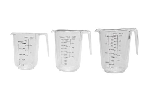Messbecher für reines Wasser, 3er-Set (250 ml + 500 ml + 1000 ml) BG-673