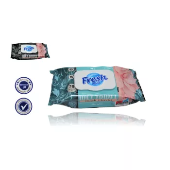   Nedves Törlőkendő Fresh World 70 Darabos P.H. 5.5 Virág Illattal Fliptop Zárókupakos (24/#_1344/rkl)