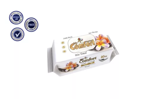 Nedves Törlőkendő My Comfort 90 Darabos Spa Therapy Fliptop Zárókupakos (24/#_840/rkl)