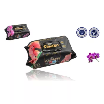   Nedves Törlőkendő My Comfort 120 Darabos Orchidea Illattal Alkohol Mentes Fliptop Zárókupakos (24/#_840/rkl)