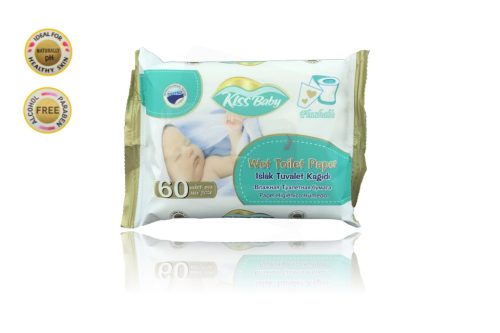 Nedves Wc Papír Kiss Baby 60 Darabos