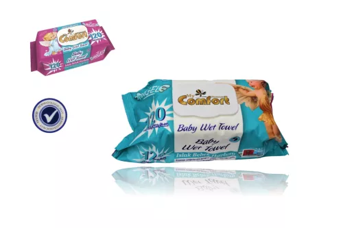Nedves Törlőkendő My Comfort 120 Darabos Alkohol Mentes Fliptop Zárókupakos (24/#_840/rkl)