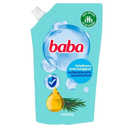 Baba Folyékony Szappan Antibakteriális Teafaolaj Utántöltő 500Ml (e)