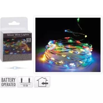   (Karácsony) Fényhuzal 10 LED Színes AX9703000 (24/gy_48/#)