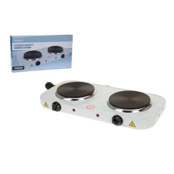 Elektromos Főzőlap Dupla Fehér N03000020 (5/#)