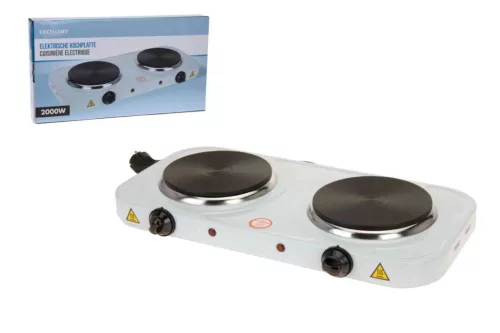 Elektromos Főzőlap Dupla Fehér N03000020 (5/#)
