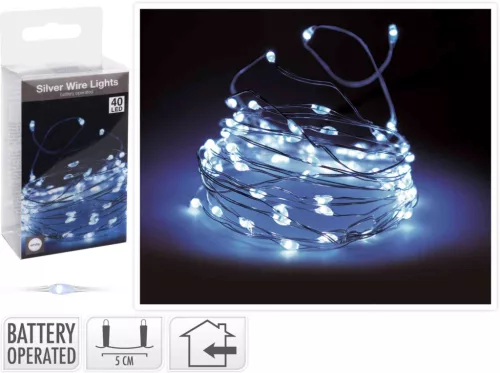 Fényhuzal 40 LED Fehér AX9701020 (24/gy_48/#)