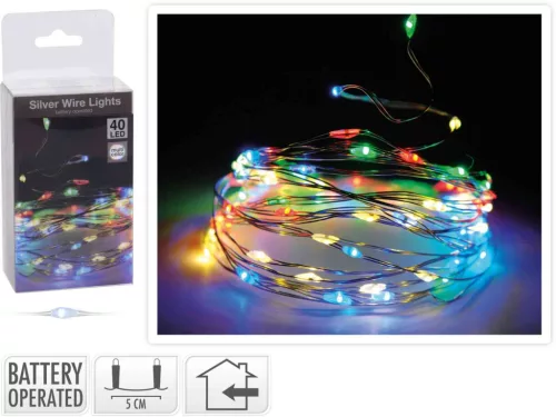 Fényhuzal 40 LED Színes AX9703020 (24/gy_48/#)