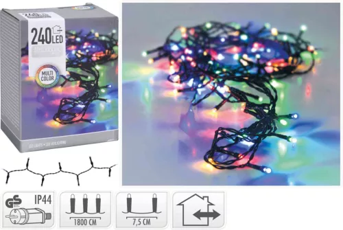 (Karácsony) Égősor 240 LED Színes Kültéri AX8402040 (12/#)