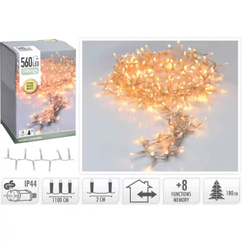   (Karácsony) Égősor 560 LED-es Meleg Fehér Átlátszó AX8511210 (10/#)