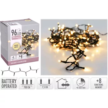   (Karácsony) Égősor 96 LED Meleg Fehér AX8415220 (12/gy_24/#)