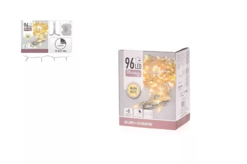 (Karácsony) Égősor 96 LED Meleg Fehér AX8416220 (12/gy_24/#)
