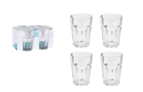 Pohár Üveg Vizes 4 Darabos 360ml YE5000080 (6/#)