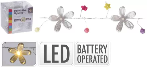 Fényfüzér 10 LED-es Virágos CZ3400090 (12/#)
