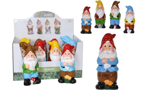 Gnom de gradina Ceramica 20cm 4 tipuri 099810000