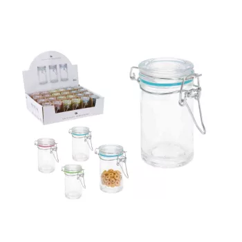 Tároló Üveg 80ml Fémcsatos CD1001410 (24/gy_48/#)