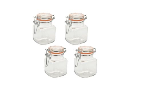 Csatos Tároló Üveg 4 Darabos 7*5cm CD1001600