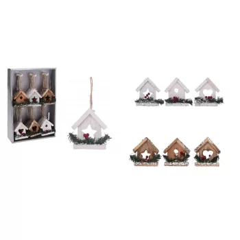   (Karácsony) Függő Dekoráció Ház 10cm ACW002610 (24/gy_96/#)