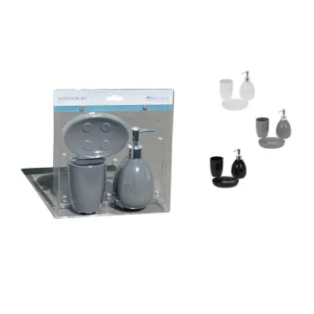   Set de baie Dolomite 3 buc (suport pentru săpun+cană+dozator săpun lichid)