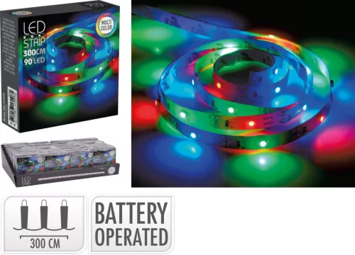(Karácsony) Led Szalag 90 Led 3 Méteres AXS500160 (28/gy_56/#)
