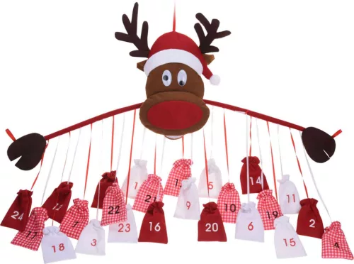 (Karácsony) Adventi Kalendárium Rénszarvasos 85cm DH8045620 (8/#)