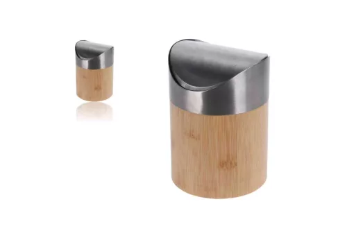 Billenős Szemetes 1 Literes Bambusz/Inox CY4653740 (12/#)