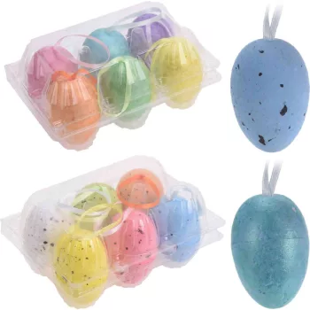 (Húsvét) Tojás Szett 6cm 6 Darabos 765030180 (36/gy_72/#)