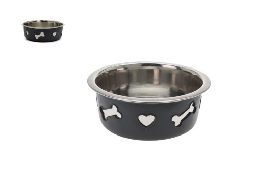 Kutyatál Króm Szilikon Borítással 21*H7cm A12650400