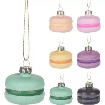   (Karácsony) Karácsonyfadísz Macaron 6 Darabos ABR521550 (24/gy_48/#)