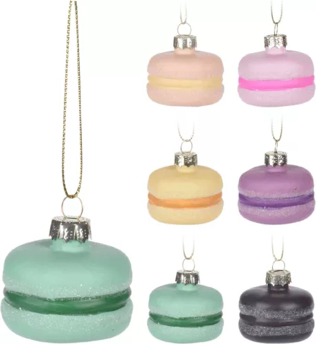 (Karácsony) Karácsonyfadísz Macaron 6 Darabos ABR521550 (24/gy_48/#)