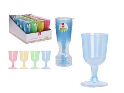 Party Pohár Boros Műanyag Színes 160ml 4 Darabos 178000480