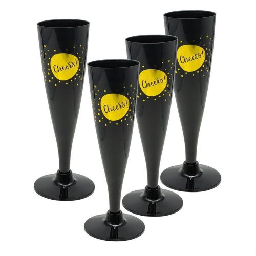Party Pohár Pezsgős 4 Darabos Fekete 178000510