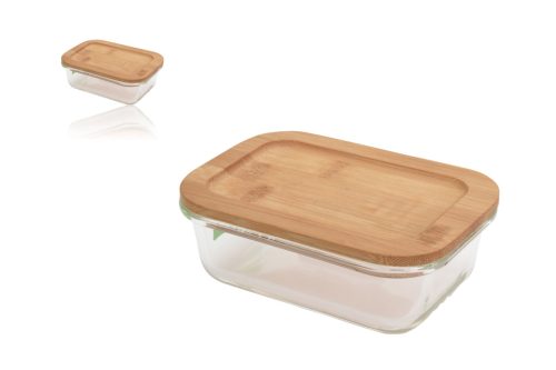 Tároló Üveg Bambusz Fedővel 370ml 170458290 