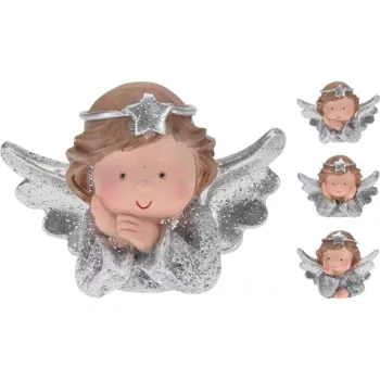   (Karácsony) Angyalka Figura 6cm Ezüst ALX615230 (12/gy_72/#)