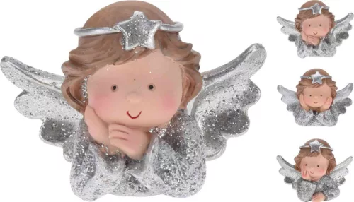 (Karácsony) Angyalka Figura 6cm Ezüst ALX615230 (12/gy_72/#)