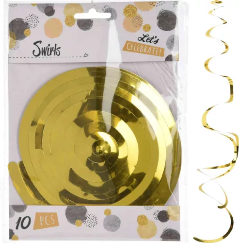Függő Dekoráció Spirál 10 Darabos Arany 491007060 (12/gy_48/#)
