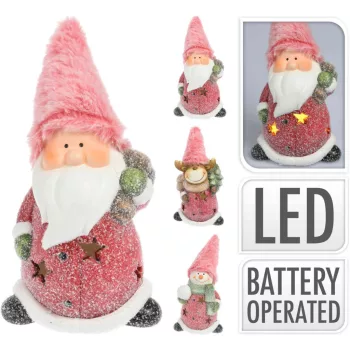   (Karácsony) Törpe Szőrmés LED Sapkával 22cm ALX616410 (6/gy_18/#)