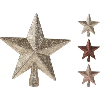   (Karácsony) Csúcsdísz Csillag 20cm Glitteres CAA113670 (12/gy_24/#)