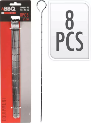 Nyárs Grillezéshez BBQ Fém 27cm 8 Darabos C83500520 (12/gy_48/#)