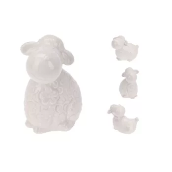 Bárány Dísz Porcelán 9cm ALX119060 (6/gy_42/#)