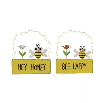 Tábla Dekoráció Méhecskés 15*17cm DH9215370