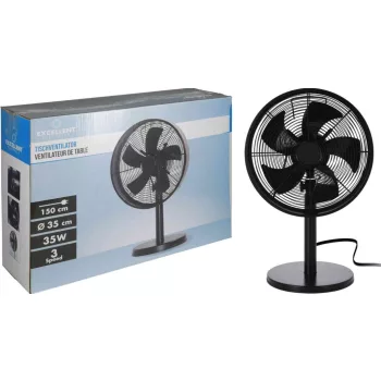 Ventilátor Asztali 35cm Fekete EL9000110