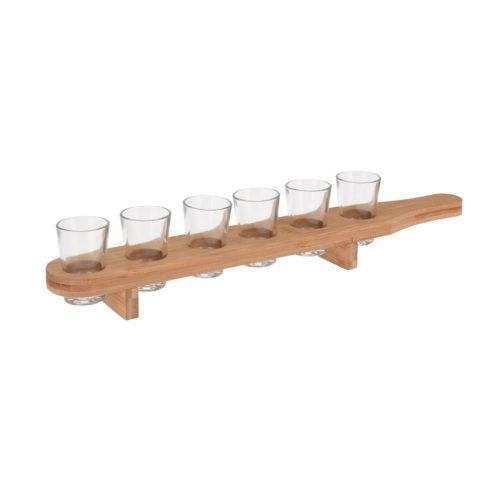 Pohár Stampedlis 40ml 6 Darabos Fa Kínálóval CD1002810 