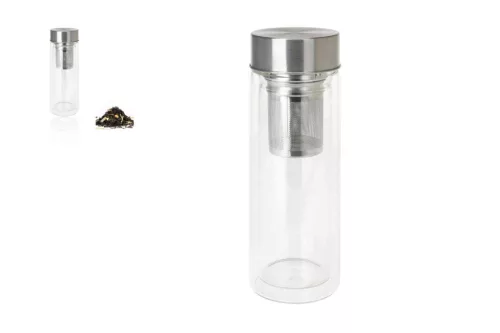Kulacs Üveg 300ml Teafilterrel CD1000410 (12/#)