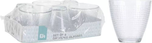 Pohár Üveg 6 Darabos 220ml YE6000180 (8/#)