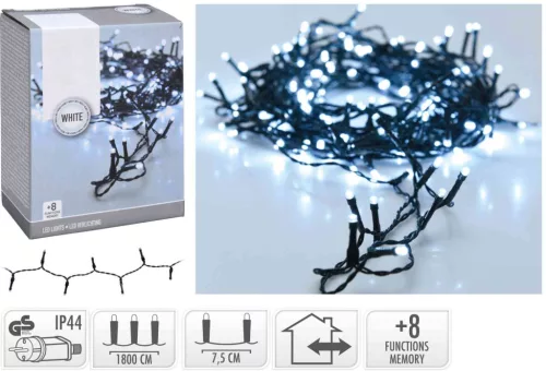 (Karácsony) Égősor 240 LED Fehér Kültéri AX8411040 (12/#)